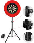 Bullet dart állvány XQ MAX Hybrid steel és soft táblákhoz, hordtáskával (135-186 cm)
