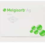 MELGISORB Ag ezüsttartalmú antimikrobiális alginát kötszer, 5 × 5 cm, 10 db
