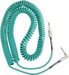Fender Contour 30 Coiled Cable Sherwood Green - 9 méter hangszerkábel
