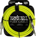 Ernie Ball 6419 Flexcable 6m gitárkábel, egyenes csatlakozók, zöld