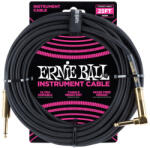 Ernie Ball 6058 7, 5m szövet fekete hangszerkábel Jack-Jack