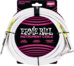 Ernie Ball 6047 6m gitárkábel, egyenes/pipás csatlakozók, fehér