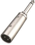 Soundsation SADA07-1 - XLR papa - 6.3mm Jack papa MONO adapter