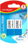 Keyroad Radír, 2 db/bliszter, Keyroad Duo, fehér-kék (KR971644) - nyomtassingyen