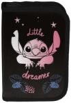 PASO Little Stitch Black egyrekeszes kihajtható tolltartó, felszerelés nélkül, fekete