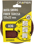 CRATER Fiber Tárcsa 125*22 mm A36 /Rota Smirg/ 5 db/Csom (322H855)