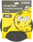 CRATER Csiszolóháló Öntapadós Q225 mm K80 5 db (322H744)