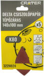 CRATER Csiszolópapír Tépőzáras K80 Deltacsiszol 5 db (322H824)