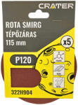 CRATER Rota Smirg Tépőzáras 115 mm P120 5 db/Cs (322H904)