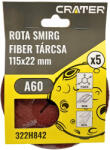 CRATER Fiber Tárcsa 115*22 mm A60 /Rota Smirg/ 5 db/Csom (322H842)