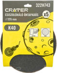 CRATER Csiszolóháló Öntapadós Q225 mm K40 5 db (322H743)