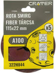 CRATER Fiber Tárcsa 115*22 mm A100 /Rota Smirg/ 5 db/Csom (322H844)
