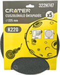 CRATER Csiszolóháló Öntapadós Q225 mm K220 5 db (322H747)