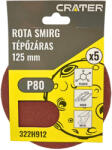 CRATER Rota Smirg Tépőzáras 125 mm P80 5 db/Cs (322H912)