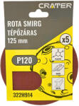 CRATER Rota Smirg Tépőzáras 125 mm P120 5 db/Cs (322H914)