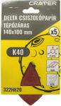 CRATER Csiszolópapír Tépőzáras K40 Deltacsiszol 5 db (322H820)