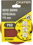 CRATER Rota Smirg Tépőzáras 115 mm P60 5 db/Cs (322H901)