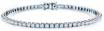 SAVICKI Тенис гривна, бяло злато 585, бели сапфири 2.640К. 3.0mm. 19cm