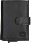 Double-D Fekete praktikus bőr pénztárca RFID védelemmel „Page (P18208-001-black)