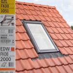 VELUX Fereastra VELUX GZL 66X140 1051 + Rama EDW 2000 (VELUX GZL FK08 1051 + EDW 2000)