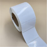  80x80mm PP Gloss White műanyag címke 500 db/40gy