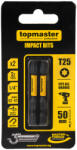 Topmaster Professional Set 2 biti de impact TX25 50 mm magnetici, otel S2, Top Master Pro (338738) Surubelnita