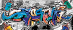 Consalnet Graffiti poszter, fotótapéta (250 x 104 cm) (C1-2294VEP)