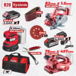 Raider Pro Set scule Raider Pro R20 20V cu 3 masini, 2 acumulatori si accesorii (030330)