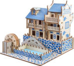  Puzzle 3D, din lemn, Oras medieval, 63 piese (XF-G032H)