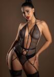 Daring Intimates Body cu efect de aspect umed și plasă, L-XL