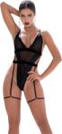 Mapalé Body negru Stripe Up! , XL-XXL