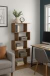 Unic Spot Biblioteca Zig-zag, maro, 70x24x190.5 cm Biblioteca