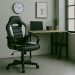 Unic Spot Scaun gaming US92 Euro, negru si alb, 55x55x88-100 cm