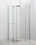 Unic Spot Cabina de dus semirotunda, cadru cromat, 100x100x190 cm