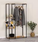 Unic Spot Suport haine cu 3 rafturi, UnicSpot, negru, 90x40.4x167 cm