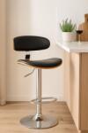 Unic Spot Scaun bar Ares, negru, 49x42x84-105 cm