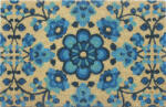 Unic Spot Covoras intrare Flower Power design Albastru, 40x60 cm Pres