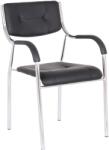 Unic Spot Scaun vizitator cu manere, negru, 53.5x57x87 cm