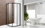 Unic Spot Cabina de dus semirotunda , cadru negru, 90x90x190 cm