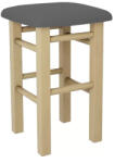 Unic Spot Taburet bucatarie Remix, sonoma/gri catifea, 31x47 cm