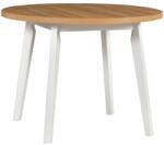 Unic Spot Masa rotunda living/bucatarie Solo 3 , alb/stejar alb, 100 cm, UnicSpot