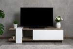 Unic Spot Comoda TV Heden, alb si trufe, 120x25x37 cm