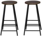 Unic Spot Set 2 scaune bar Hogland, negru si stejar antichizat, 40x40x71 cm