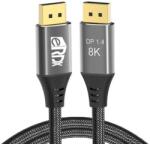 eRDX Cablu Video DisplayPort 1.4 eRDX® - 2m, 8K 60Hz, 4K 144Hz, 32.4Gbps, HDR, G-Sync, FreeSync, PC / Laptop / Monitor (ERDX-92)