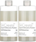 SiliCreate Cauciuc siliconic lichid SiliCreate, cu întărire prin platină, moale, Shore 20A, întărire rapidă - Cantitate - 1 kg (SC-LS-20A-F-1000)