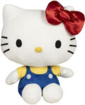 Play by Play Jucarie din plus Hello Kitty cu salopeta albastra si funda rosie, 15 cm
