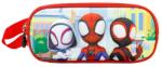 KARACTERMANIA Penar 3D Spiderman Traffic cu 2 compartimente, 22x9.5x8 cm Penar