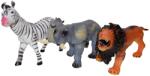 UP Int'l Set 3 figurine din cauciuc animale salbatice, Zebra/Elefant/Leu, 22 - 26 cm Figurina