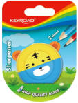 Keyroad Hegyező, 2 lyukú, 1 db/bliszter, Keyroad Speedy Snail, vegyes színek (KR971893) - mystock