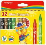 Keyroad Zsírkréta készlet 11x100 mm 12 db/bliszter Keyroad Wax Crayon vegyes színek (KR971305) - mystock